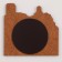 Wooden magnet "Yekaterinburg" 8 x 7.6 cm.