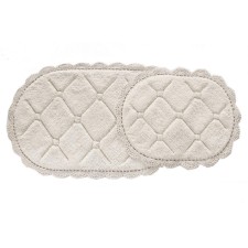 A set of bathroom mats Sofi de Marko Brianna, lace, size 60x100 cm, 50x70 cm, cream color