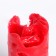 Candle-cylinder "openwork", 6x15 cm, red