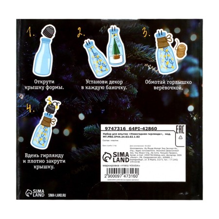 Set for experiments "New Year's garland", bottles-12