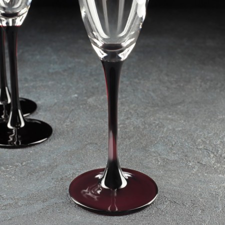 A set of glass glasses for champagne Domino, 170 ml, 6 pcs-1
