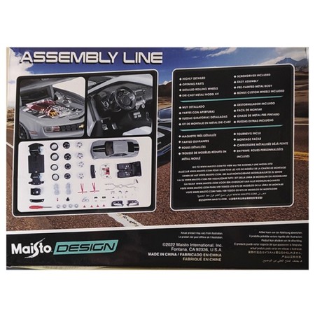 MASTO DIE-CAST 2010 Chevrolet Camaro RS, with a screwdriver, 1:24, gray color with print-2