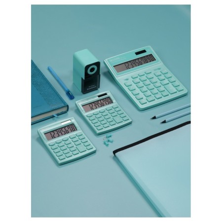 Citizen desktop calculator "SDC-810NR", 10-bit, 124 x 102 x 25 mm, double power, turquoise-4