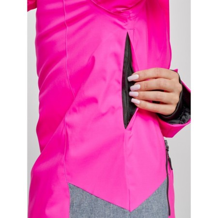 Ski costume female winter, size 48, pink color-9