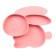 Silicone children's plate "Bunny" with sections, color mix