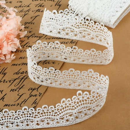 Lace Hypure, 40 mm × 9 ± 0.5 m, white color