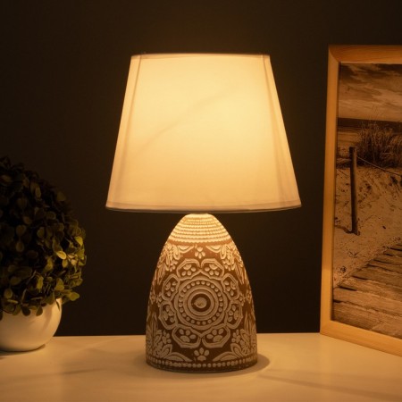 Table lamp "Zamir" 1x40W E14 coffee 20x20x32cm-1