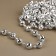 Beads on the threads "Disco ball", 10/4 mm, 2 m, silver color