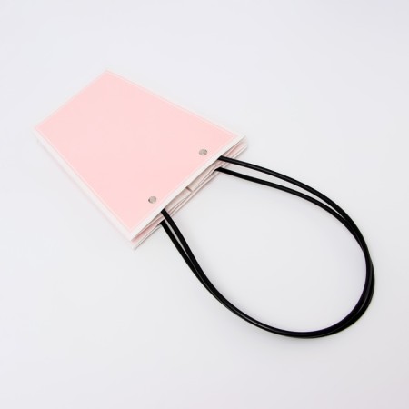 Bag for flowers light pink, moisture resistant, 17x17-11.5x11.5-20 cm 6-2