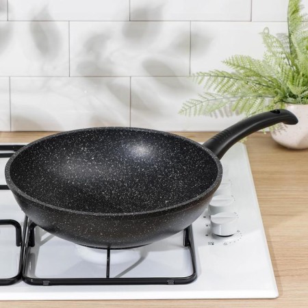 Pan - Vok Dolyana "Elite", d = 28 cm, anti -stick coating, black color-5