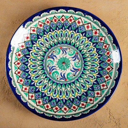 Largan Rishtan ceramics "Patterns", 32 cm, blue-4