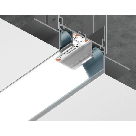 Aluminum profile for stretch ceiling Ambrella Illumination Alum Profile, GP4000al, 2000x34x72.2 mm, silver color, matte Distractor