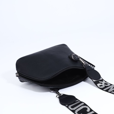 Bag Cross-Bodi with a zipper, black color-6