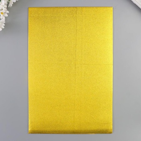 Foamiran metallized "gold" 2 mm format A4 set of 5 sheets-1