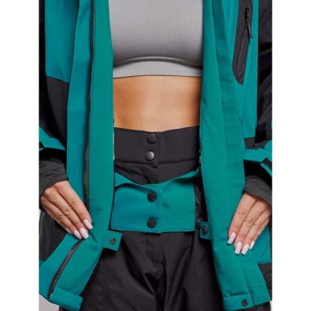 Ski jacket female, size 60, dark green color-7