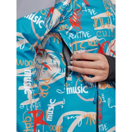 Ski jacket female winter, size 48, blue color-13