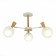 Ceiling EVOLUCE lamp. Sle220702-03. Catania. 3x40 watts, E14, 55x55x35 cm, white color, light wood