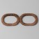 Handles for bags are wooden, wicker, d = 9.8 × 5.9 / 13.5 × 9.5 cm, 2 pcs, brown color