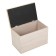 Gerda Pouf, 600x355x432, ash shimo light/eco -leather beige