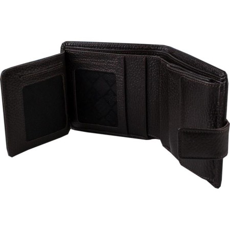 Purse n/k, button, brown color-2