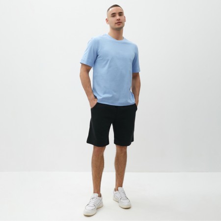 Men's T -shirt Minaku: Basic Line Man Blue Color, size 46-4