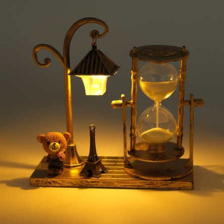 Sanding clock "Street flashlight", souvenir, with backlight, 15.5 x 6.5 x 15.5 cm-6