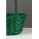 Wicker basket 20 x 20 x 9 cm, handle h = 25 cm, green