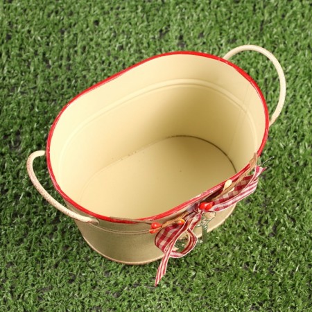 Kashpo "Bucket Rustad" Bezhevoy, 14x11x9cm-5