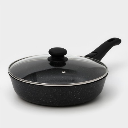 Flot Dilan "Elite", d = 28 cm, anti -stick coating, plastic handle, glass cover