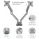 Robular bracket for 2 LED/LCD monitors ARM Media LCD-T36