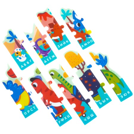 Soft puzzle for kids "Alphabet: dinosaurs", 9 parts, crumb me-9