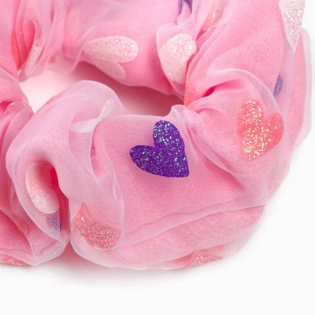 Hair elastic band "hearts", pink, 11 cm, cats aristocrats-2