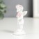 Figure Polystone "Angel with a bouquet of pink roses" mix 6.5x2.5x2.5 cm