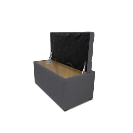 Puff with a lid and weighting, 800 × 400 × 420 mm, bingo velor, Grafit color-3