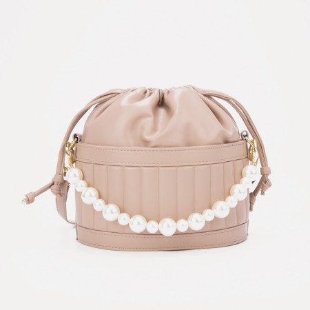 Cross-Bodi bag, cord department, beige color