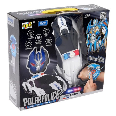 Robot radio -controlled "policeman", transforms, light and sound effects-10