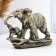 Figure "Elephant with Elephant on Stone" 20x10x28cm
