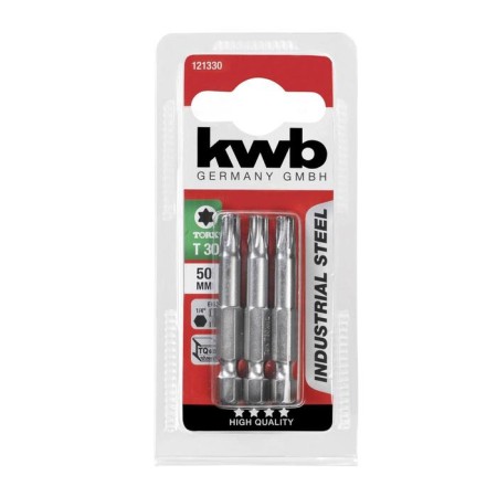 Bit KWB Industry, Torx30, steel TQ60, 50 mm, 3 pcs-1