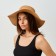 Women's hat with a leopard strap minaku brown color, river 58