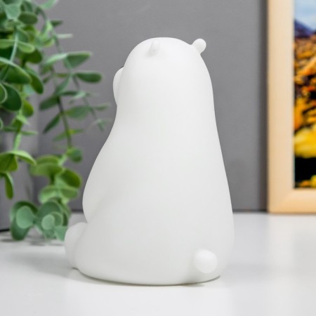 Nightlight "Bear" LED battery 3XLR white 11x8.5x14 cm-5