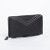 Male purse on lightning for Textura bills, for cards, for coins, black color