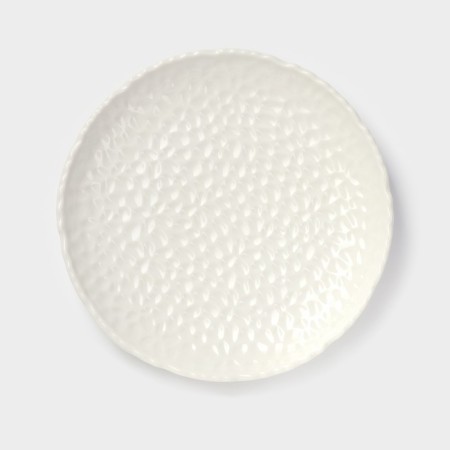 Ceramic dessert “airiness”, d = 20.5 cm, white color