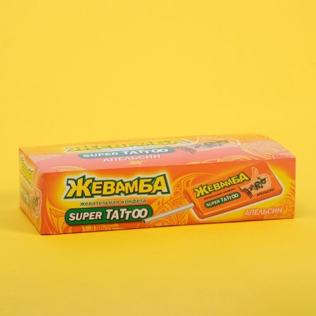 Chewing candy "Zhevamba" Super tatoo orange, 10 g-2