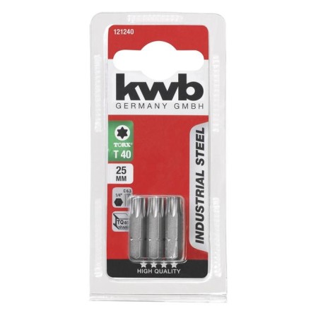 Bit KWB Industry, Torx40, steel TQ60, 25 mm, 3 pcs-1