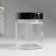 Bank for candles glass with a hexagon lid is a transparent 180 ml 6.5x6.5x8.5 cm