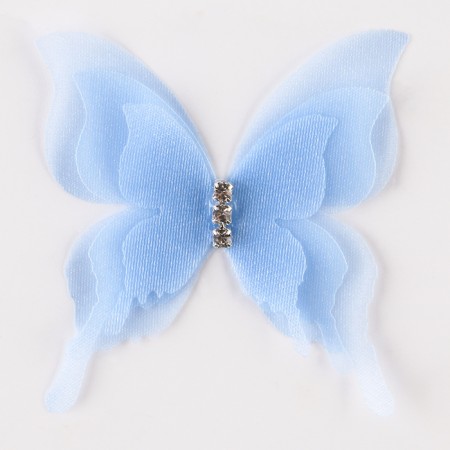 Decor for creativity "Butterfly", three -layer, set of 12 pcs., Size 1 pc. - 5 × 4.5 cm, blue color-2