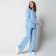 Women's costume (jumper/trousers), blue color, size 44-48 (One size)