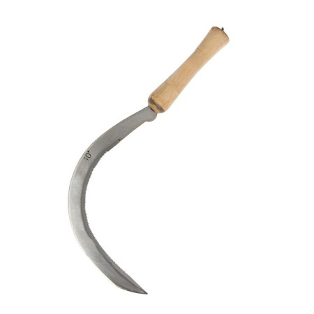 Sickle "Travnik", 10 "(25.4 cm), blade thickness 2 mm, handle of wood, Greengo