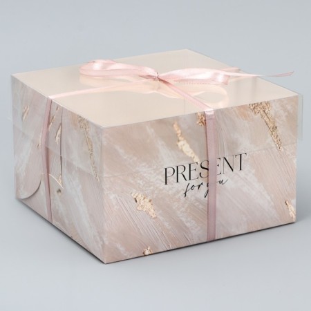 Capcake box, confectionery packaging, 4 Nyud cells, 16 x 16 x 10 cm-1