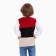 Vest for a boy, red/beige color, height 92 cm